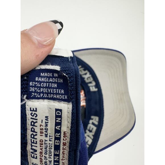 Twins Enterprise Kids MLB New York Mets Baseball Hat Blue Flexfit Fitted Cap - Picture 8 of 12